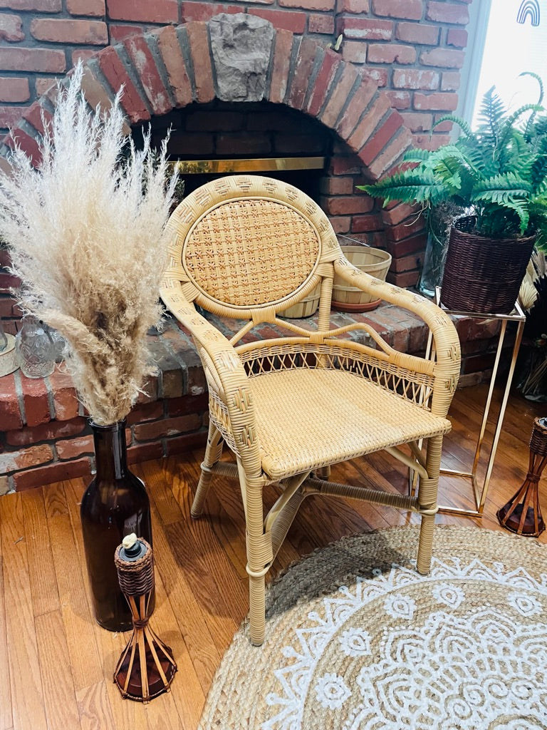 Event decor rental - Vintage boho rattan chair
