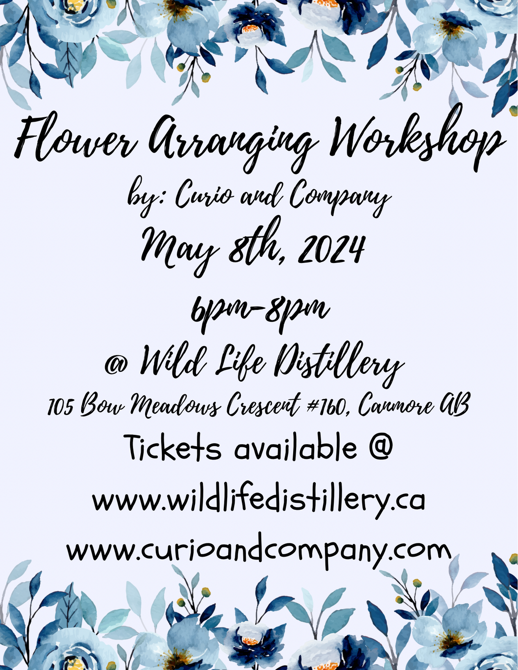Flower arranging Workshop @ Wild Life Distillery