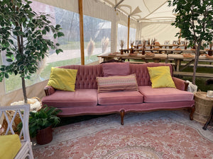 Event decor rental -Vintage velvet sofa