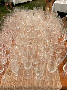 Event Decor Rental - Vintage crystal champagne glasses