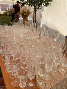 Event Decor Rental - Vintage crystal champagne glasses