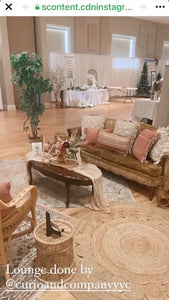 Event decor rentals - Vintage Lounge/sitting area - As pictured