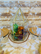 Load image into Gallery viewer, Event Decor Rentals -Large Gold Geometric Lantern
