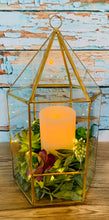Load image into Gallery viewer, Event Decor Rentals -Large Gold Geometric Lantern
