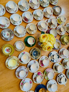Event Decor Rentals - Vintage Tea Cups and Saucers